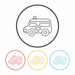 ambulance line icon