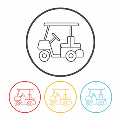 golf cart line icon