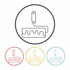 Paint brush line icon