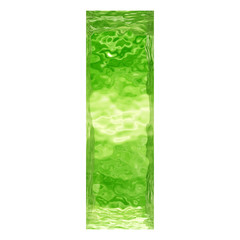 Conceptual 3D green water or ice font part of set or collection isolated