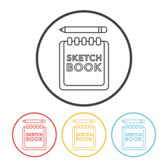 sketchbook line icon