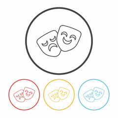 opera mask line icon