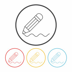 pencil line icon