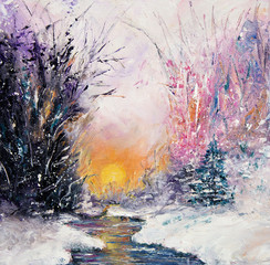 Obraz premium Winter landscape