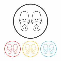 Slippers line icon