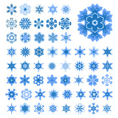 Set of snowflakes for Christmas