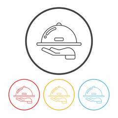 Fototapeta premium Tray line icon