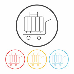 suitcase line icon