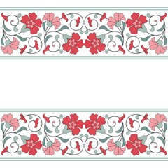 Invitation card with floral ornament.