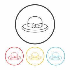 Sun hat line icon