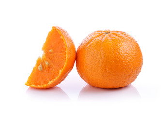 Orange fruit isolated on white background
