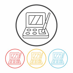 Eye shadow line icon