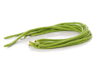 Long bean isolated on the white background