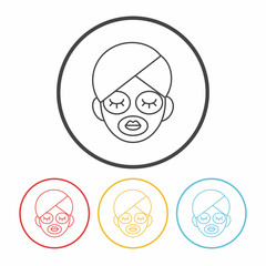 Facial mask line icon