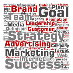 Conceptual business leadership word cloud