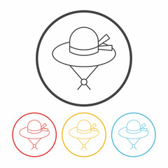 sun hat line icon