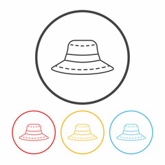 sun hat line icon