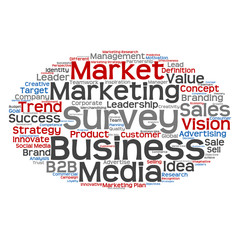 Fototapeta premium Concept or conceptual abstract word cloud on white background as metaphor for business, trend