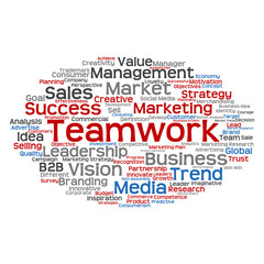 Conceptual business marketing word cloud