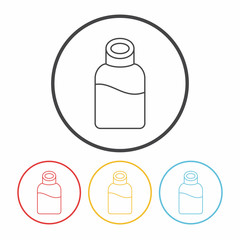 water bottle line icon