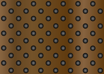 Metal perforated texture brown background