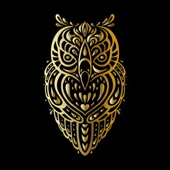 Owl. Tribal pattern