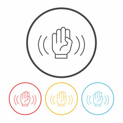 camera anti-shake mode line icon