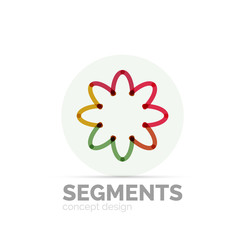 Abstract geometric linear hipster floral icon, frame design, flat style