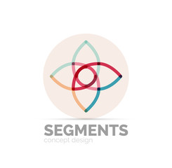 Abstract geometric linear hipster floral icon, frame design, flat style