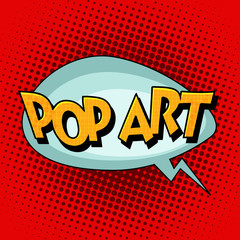 Pop art comic retro bubble text