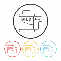 photo film line icon