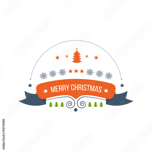 &quot;Merry Christmas Greeting Card Typography and Decorations &quot; Stock image