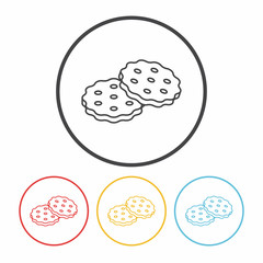 dessert cookie line icon
