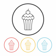 dessert cake line icon