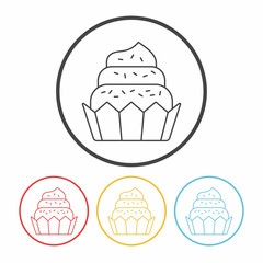dessert cake line icon