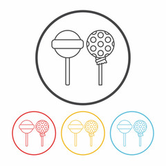 lollipop line icon