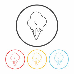 dessert ice cream line icon