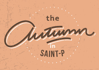Autumn lettering vector