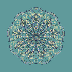 Vector beautiful mandala. Colored pattern for design