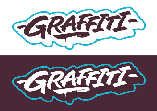 Graffiti lettering vector type font