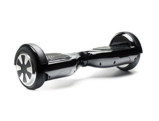 Dual Wheel Self Balancing Electric Skateboard Smart Scooter on White Background