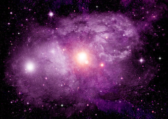 Stars, dust and gas nebula 