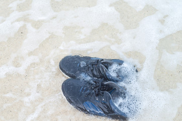shoes on the beach