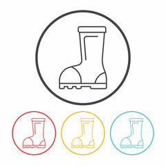 Rain boots line icon