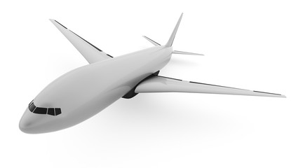 Aeroplane isolated on white background