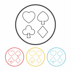 poker line icon