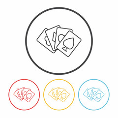 poker line icon