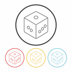 Dice line icon