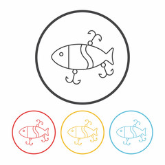 fishing bait line icon