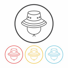 fisherman hat line icon